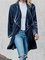 Plus Size Long Sleeve Velvet Casual Plain Cardigan