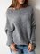 Casual Shift Plain Knitted Sweater