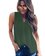 Plain Sleeveless V Neck T-shirt