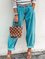 Blue Plain Denim Casual Shift Jeans