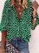 Women Vintage Half Sleeve Boho Floral Printed V Neck Plus Size Casual Tops