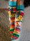 Zolucky Women Cotton 3D Floral Print Colorful Socks