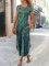 Women Vintage Paisley Short Sleeve Crew Neck A-Line Maxi Knitting Dress