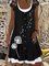 Vintage Dandelion Floral Printed Lace Plus Size Short Sleeves Casual Knitting Dress