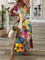 Abstract Casual Short Sleeve Shift Knitting Dress