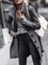 Vintage Long Sleeve Buttoned Plain Plus Size Casual Overcoat