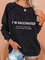 Casual Long Sleeve Round Neck Plus Size Printed Tops Sweatshirts
