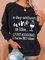 Casual Long Sleeve Round Neck Plus Size Printed Tops Sweatshirts