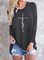 Cotton Casual Letter Shirts & Tops