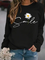 Printed Long Sleeve Crew Neck Casual Sweatshirts