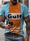 Men's Racing Element Graphic Print Round Neck Short-Sleeved Tee