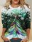 Christmas Casual Printed Loosen Crew Neck T-shirt