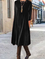Crew Neck Plain Knitting Dress