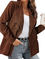 Plain Vintage Lapel Outerwear