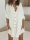 Vintage Half Sleeve Linen Plain Weaving Dress