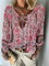 Plus size Floral Boho Blouse