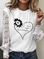 Letter Cotton Blends Long sleeve tops