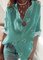 Loosen Casual Buttoned Shirt Collar Long sleeve tops