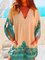 Boho V Neck Loosen Long sleeve Woven Dress
