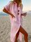 Plus Size Casual Solid Lapel Long Sleeve Loosen Dresses