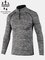 Men's Moisture Wicking And Quick-Drying Training Sports Stand-Up Collar Half-Opening Long-Sleeved Tee