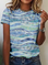 Plus size Casual Printed Short Sleeve T-Shirt