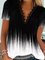 Casual Plus Size Printed Short Sleeve T-Shirt