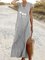 Casual V Neck Loosen Short Sleeve Knit Dress
