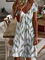 Plus size Printed Casual Short Sleeve Dress