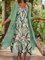 Casual Floral V neck Loosen Two Piece Sets