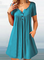 Plain Henley Knitting Dress