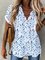 Casual Buttoned Short Sleeve Blouse