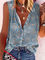 Plus size Boho Casual Sleeveless Blouse