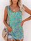 Casual Sleeveless Round Neck Plus Size Printed Tank Tops Top Vests