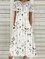 Lace Floral Short sleeve Crew Neck Casual Dresses