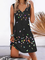 V Neck Casual Sleeveless Knitting Dresses