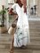 Casual V Neck Dandelion Short Sleeve Knit Dress