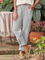Plus size Plain Loosen Casual Pants