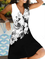 Sleeveless Printed Holiday Cotton-Blend V Neck Knitting Dress