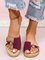 Rhinestone Ring Rope Buckle Transparent PVC Patchwork Slippers