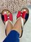 Contrast Paneled Bow Flat Slippers