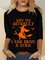 Casual Long Sleeve Round Neck Plus Size Printed Tops T-shirts