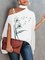 Casual Dandelion Short Sleeve Round Neck Plus Size Printed Tops T-shirts