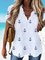 Short Sleeve V Neck Plus Size Printed Tops
