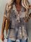 Casual Tribal Loosen Short Sleeve Blouse