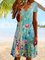 Casual Loosen V Neck Short Sleeve Knit Dress