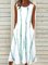 Loosen Striped Short Sleeve Knit Dress