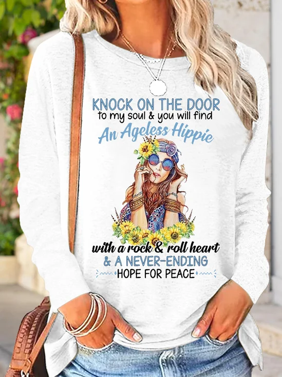 Women's hope For Peace Letters Casual Shirt