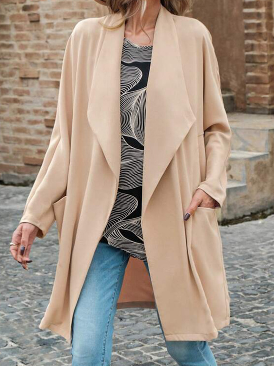 Plain Casual Loose Trench Coat