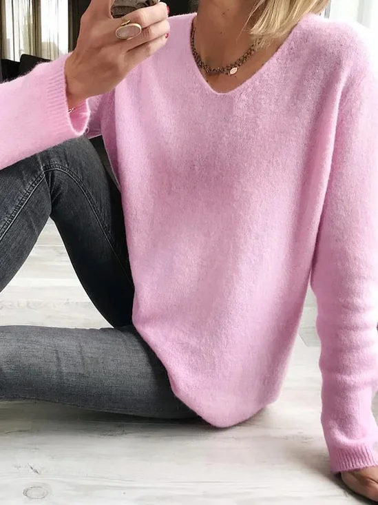 Casual Yarn/Wool Yarn Sweater